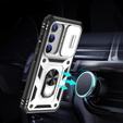Obal na mobil pre Samsung Galaxy S23, CamShield Slide, CamShield Slide, biele / čierne