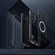 Puzdro pre Samsung Galaxy S25 Ultra, Shockproof, so sklom, pre MagSafe, čierne