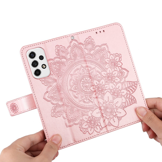 Klapkové puzdro pre Samsung Galaxy A53 5G, Mandala Flower, ružové rose gold