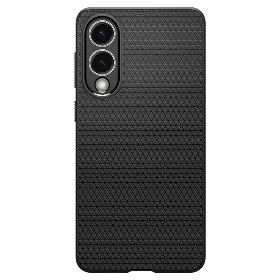 Puzdro Spigen pre Samsung Galaxy S25 Edge, Liquid Air, čierne + tvrdené sklo 9H