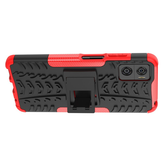 Obal na mobil pre Motorola Moto E22 / E22i, Tire Armor, čierne / červené