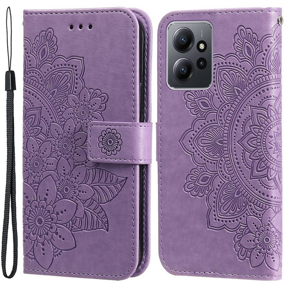 Klapkové puzdro pre Xiaomi Redmi Note 12 4G, Mandala Flower, fialové