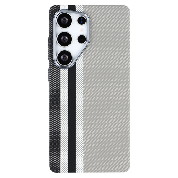 Puzdro pre Samsung Galaxy S25 Ultra, Carbon Fiber MagSafe, sivé