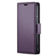 Puzdro pre Motorola Edge 50 Pro, ERBORD Glossy Litchi, flipová peňaženka, fialové