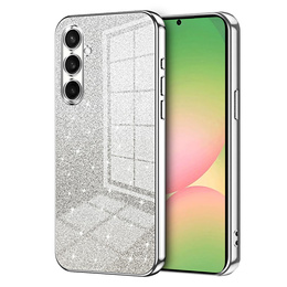 Glitter Case CamShield pre Samsung Galaxy A57 5G, strieborný