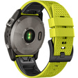 Silikónový remienok pre Garmin Fenix 7 / Forerunner 965 / 955 / 945 / 935, žltý / čierny