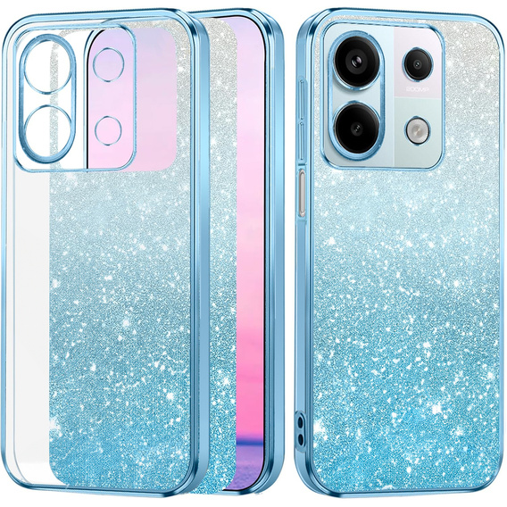 Puzdro pre Xiaomi Redmi Note 13 5G, Glitter Case CamShield, modré
