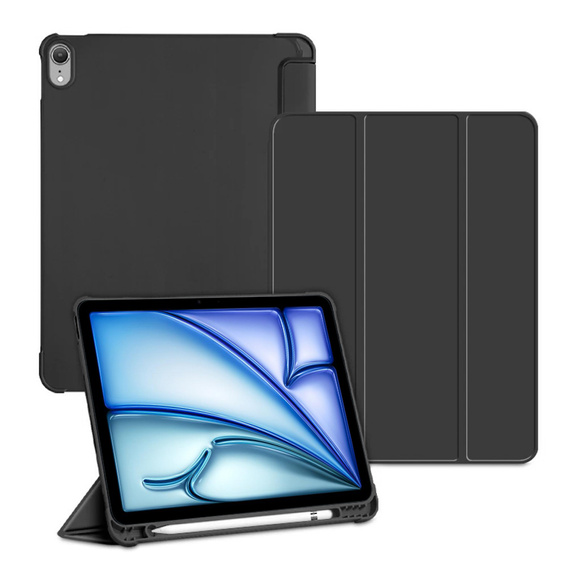 Puzdro pre iPad Air 13" 2025/2024 (7/6 gen.), Smartcase s priestorom pre stylus, čierne