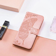 Klapkové puzdro pre T Phone 3 5G, Butterfly, ružové rose gold