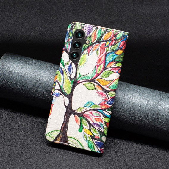 Klapkové puzdro pre Samsung Galaxy A55 5G, Wallet, Tree of life, biele