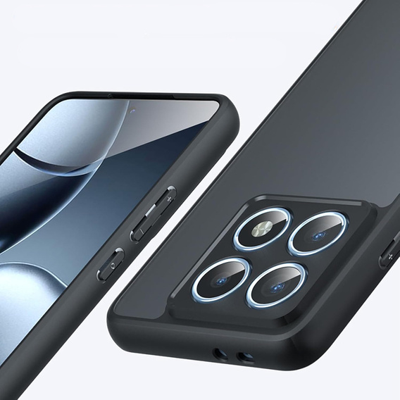 Obal na mobil pre Xiaomi 14T, Fusion Hybrid, transparentné / čierne