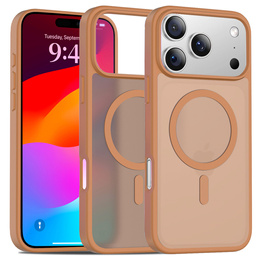 Matné puzdro pre iPhone 17 Pro, pre MagSafe, priesvitné hnedé