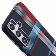 Puzdro pre Samsung Galaxy S25+ Plus, Carbon Fiber MagSafe, modrá / červená