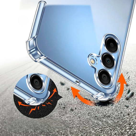 Obal na mobil pre Samsung Galaxy A16, Dropproof, priehľadné