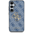 GUESS Obal na mobil pre Samsung Galaxy S25, 4G Big Metal Logo, modré