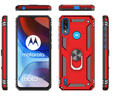 Pancierované obal na mobil pre Motorola Moto E7 Power / E7i Power, Nox Case Ring, červené