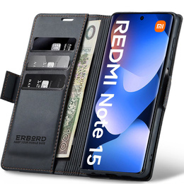 ERBORD Lesklé puzdro Litchi pre Xiaomi Redmi Note 15 5G