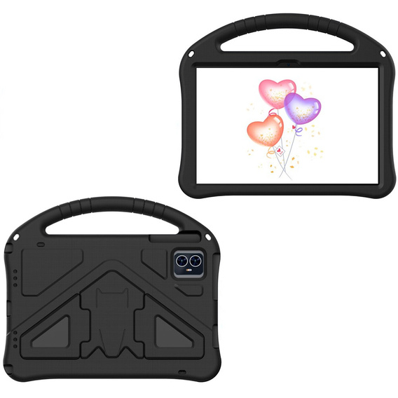 Detské puzdro pre T Tablet 2 5G, so stojanom a rukoväťou, čierne
