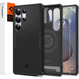Puzdro Spigen pre Samsung Galaxy S25 Ultra, Core Armor MagSafe, čierne + tvrdené sklo 9H