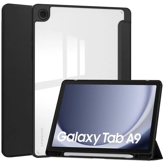 Puzdro pre Samsung Galaxy Tab A9, Smartcase Hybrid, so slotom na stylus, čierne