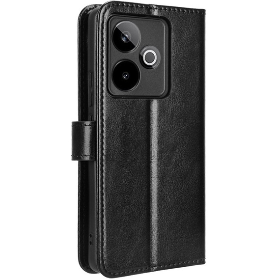Klapkové puzdro pre Realme GT 7 / 7T, Crazy Horse Wallet, čierne