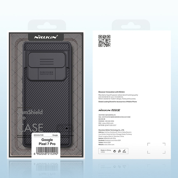 Puzdro pre Google Pixel 7 Pro 5G, pancierované Nillkin, CamShield Pro, čierne