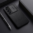 Flipové puzdro NILLKIN pre Samsung Galaxy S25 Ultra, CamShield Qin Pro, kožené, čierne