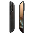 Puzdro Spigen pre Samsung Galaxy S25 Edge, Liquid Air, čierne + tvrdené sklo 9H
