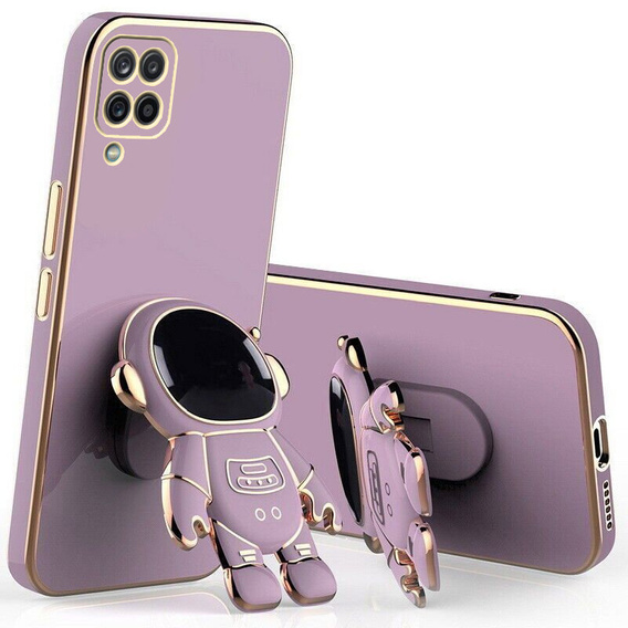 Obal na mobil pre Samsung Galaxy A12 / M12 / A12 2021, Astronaut, fialové