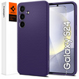 Puzdro Spigen pre Samsung Galaxy S24, Liquid Air, fialové + tvrdené sklo 9H