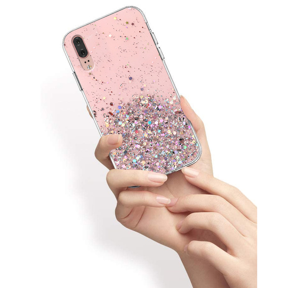Obal na mobil pre Huawei P20, Glittery, ružové