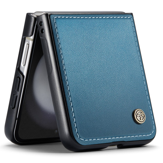 Puzdro pre Samsung Galaxy Z Flip7 FE / Z Flip6, CASEME Litchi Leather, modré