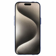 Puzdro pre iPhone 15, Carbon Fiber MagSafe, modré