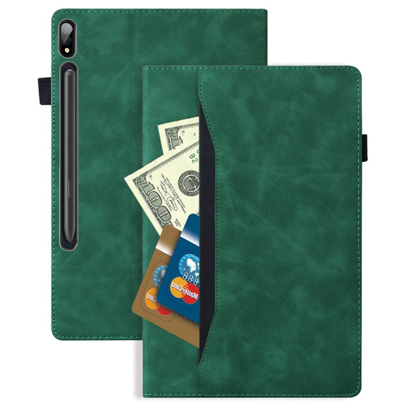 Puzdro pre Samsung Galaxy Tab S10 FE+ Plus, Classic, s priestorom pre stylus, čierne