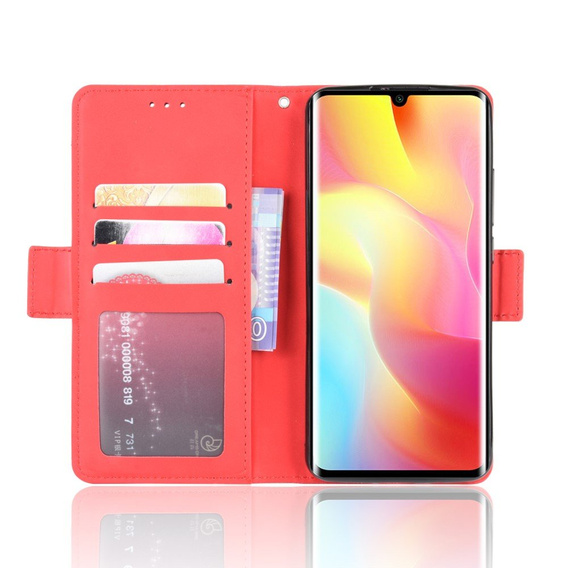 Klapkové puzdro pre Xiaomi Mi Note 10 Lite, Card Slot, červené