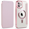 Klapkové puzdro pre iPhone 11, RFID Wallet MagSafe CamShield, ružové rose gold