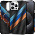 Puzdro pre iPhone 15 Pro, Carbon Fiber MagSafe, tmavomodré