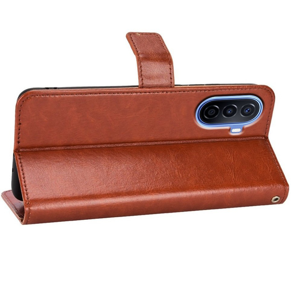 Klapkové puzdro pre Huawei Nova Y70 4G, Crazy Horse Wallet, hnedé
