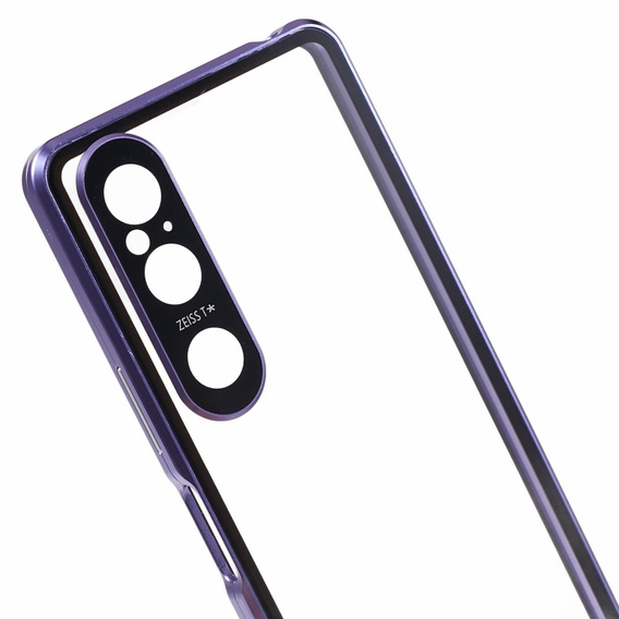 Puzdro pre Sony Xperia 1 V, Magnetic Dual Glass, fialové