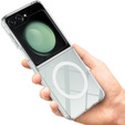 Puzdro pre Samsung Galaxy Z Flip7 FE / Z Flip6, Fusion Hybrid, pre MagSafe, priehľadné