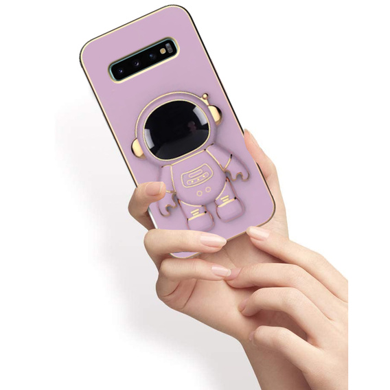 Obal na mobil pre Samsung Galaxy S10 Plus, Astronaut, fialové