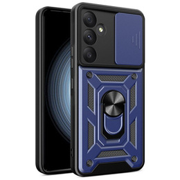 Obal na mobil pre Samsung Galaxy A55 5G, CamShield Slide, strieborné