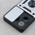 Obal na mobil pre Motorola Edge 40, CamShield Slide, strieborné