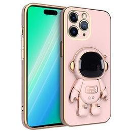 Obal na mobil pre iPhone 14 Pro Max, Astronaut, ružové rose gold
