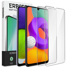 2x tvrdené sklo pre Samsung Galaxy A22 4G/M22, ERBORD 9H Hard Glass na displeji
