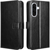 Klapkové puzdro pre Samsung Galaxy A56, Crazy Horse Wallet, čierne