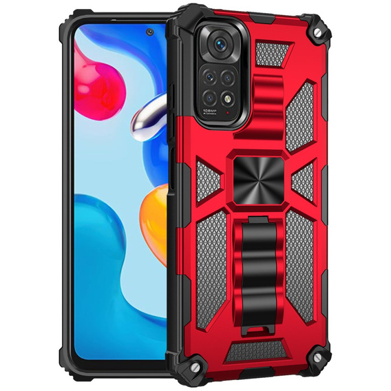Obal na mobil pre Xiaomi Redmi Note 11 / 11S, Armor Kickstand, červené