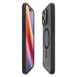 Puzdro MagSafe Spigen pre iPhone 16 Pro, Ultra Hybrid, transparentné / čierne + tvrdené sklo 9H