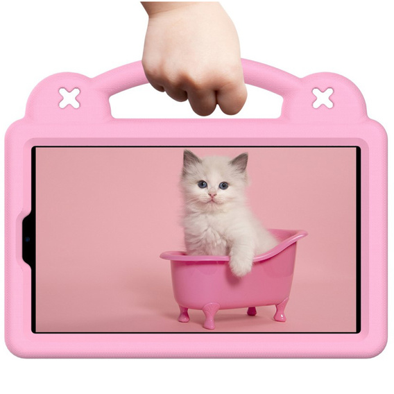Detské puzdro pre Samsung Galaxy Tab A7 Lite 8.7 T220/T225, Cute Patterns, so stojanom, ružové