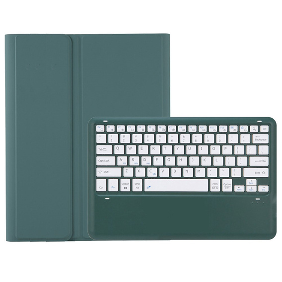 Puzdro + klávesnica Samsung Galaxy Tab S9+, Leather Pen Slot, tmavozelené